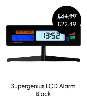   Newgate Spectronoma LCD clock in black