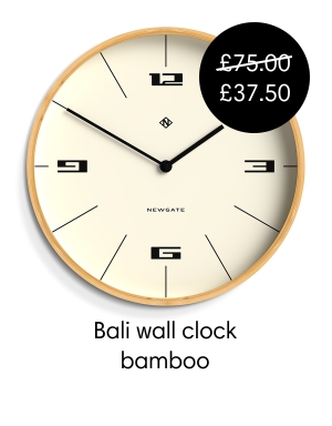   Newgate Mauritius wall clock in bamboo