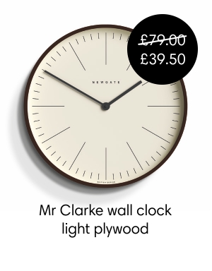 Newgate Mr Clarke large marker wall clock in dark wood