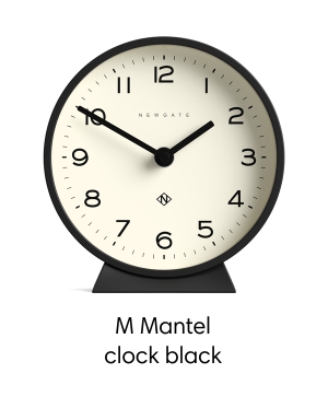 Newgate M Mantel Echo clock in black