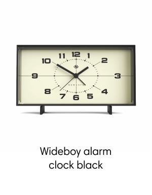   Newgate Wideboy alarm clock in black and cream