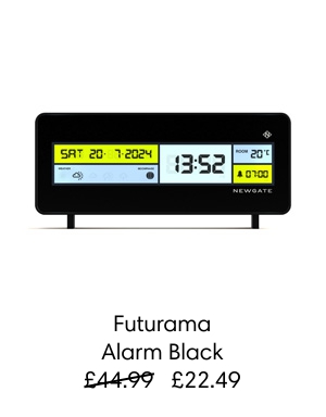   Newgate Futurama LCD clock in black